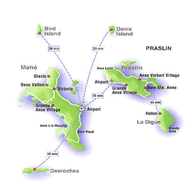 Seychelles Map Praslin